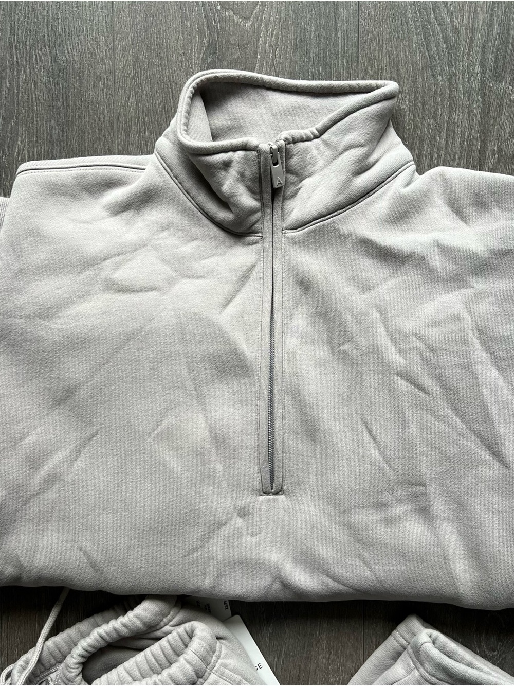 Aritzia Sweatfleece Boyfriend 1/2 Zip